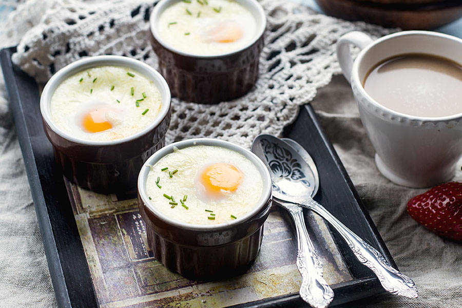 huevos al horno con jamón