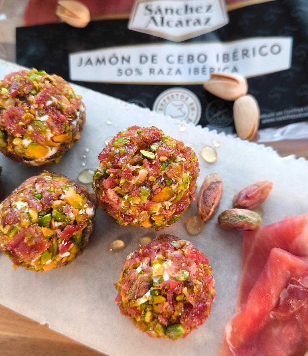 receta bombones jamon iberico 